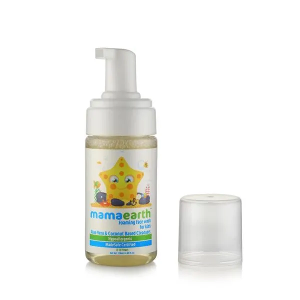 Mamaearth Foaming Face Wash For Kids With Aloe Vera And Coconut Based Cleansers (120ml)